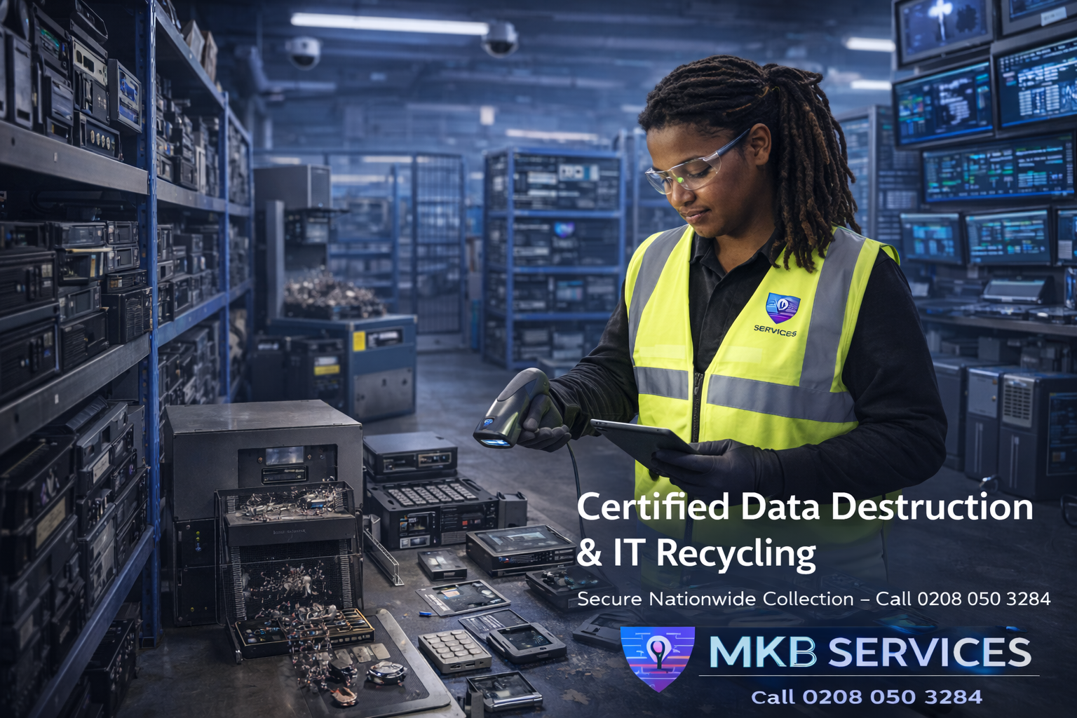 Data destruction in secure warehouse