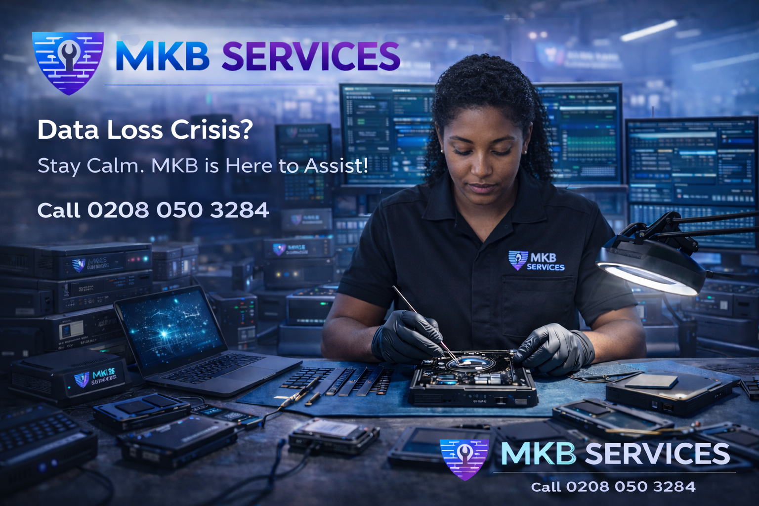 Data recovery in a high-tech lab